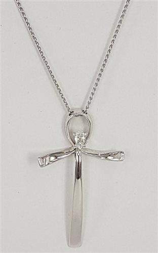 Necklace Recarlo Woman in White Gold Diamante 0.22 Ct AB493/B - AB493/B